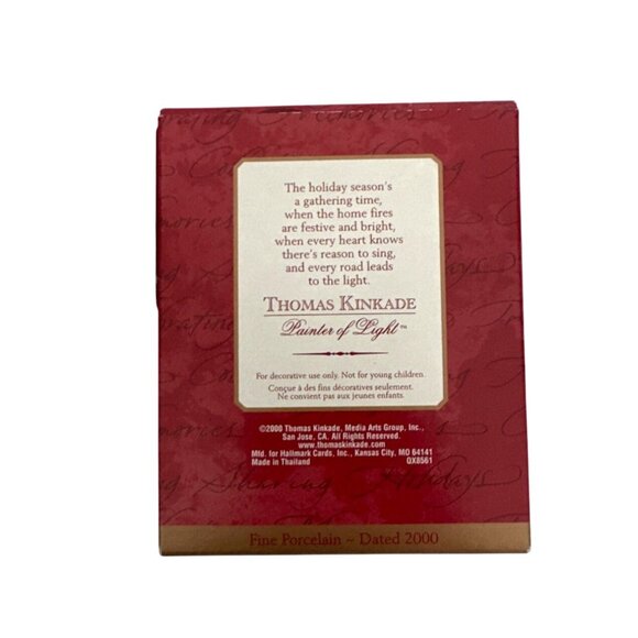 VNTG Hallmark 2000 Keepsake Ornament "A Holiday Gathering" By Thomas Kinkade - Picture 4 of 5